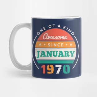 Retro Awesome Since January 1970 Birthday Vintage Bday 1970 Mug